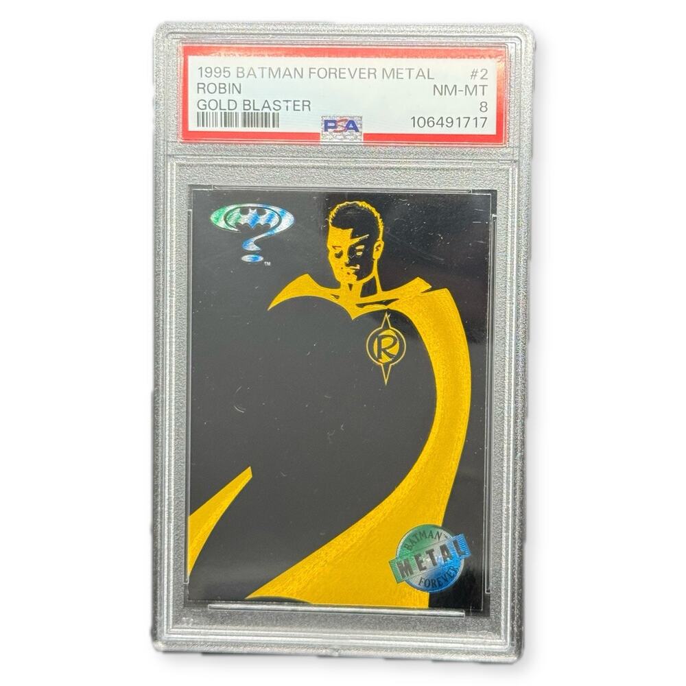 1995 Batman Forever Metal Gold Blaster Robin 2 of 10 PSA 8 NM-MT Fleer DC